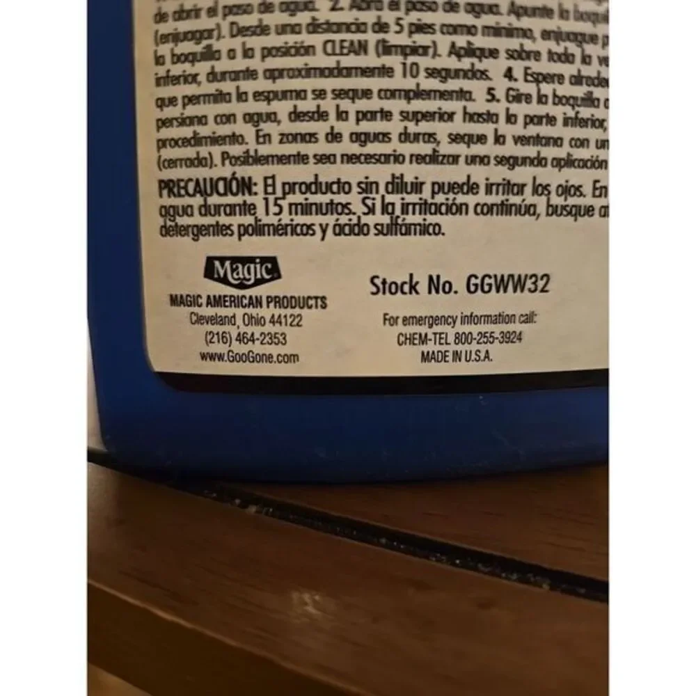 RARE Goo Gone Window Wash 32oz Vintage Hooks‎ To Water hose DISCONTINUED